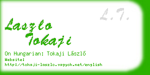 laszlo tokaji business card